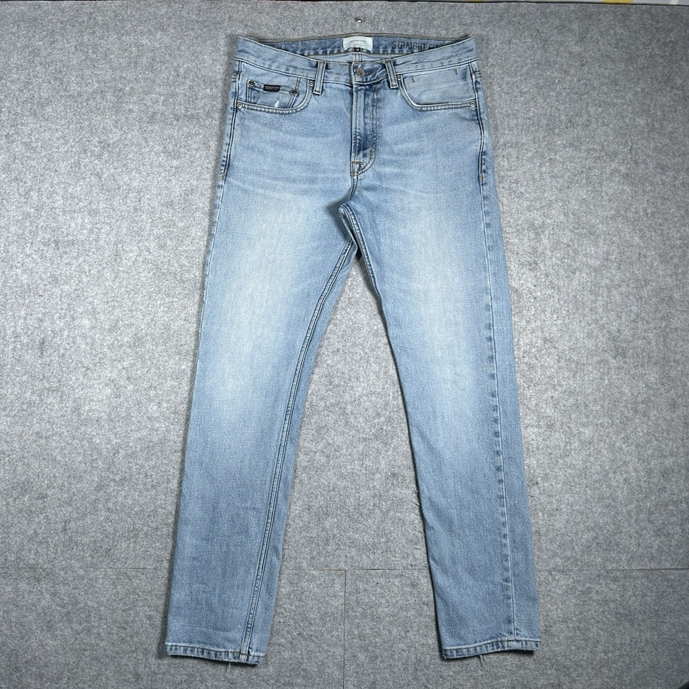 Vintage Quicksilver Denim Jeans Men's Size 32x31 Blue Light Washed‎ Straight Leg
